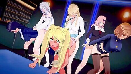 Hentai 3d And Car Toon - Orgy With Marin, Yamada, Hibiki, Nobara, Emilia And Ichika